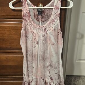 Vanity Pink and White Patterned Blouse